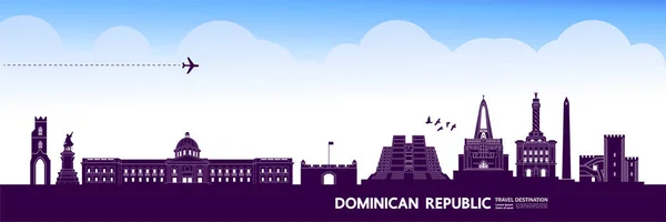 República Dominicana Viaje Destino Gran Vector Ilustración — Archivo Imágenes Vectoriales