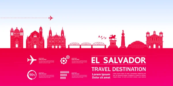 Salvador Destination Voyage Illustration Grand Vecteur — Image vectorielle