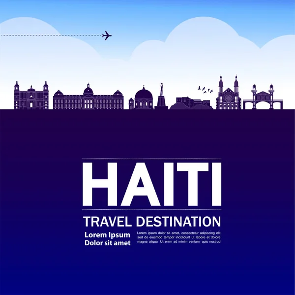 Haití Viaje Destino Gran Vector Ilustración — Vector de stock
