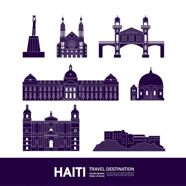 Haiti Destinazione Viaggio Grand Vector Illustrazione — Vettoriale Stock