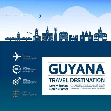 Guyana travel destination grand vector illustration. clipart