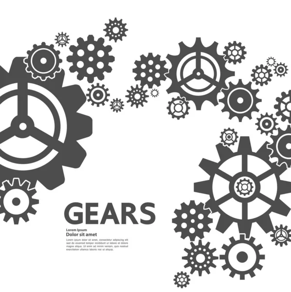 Креативная идея Gears - набор векторных иллюстраций . — стоковый вектор
