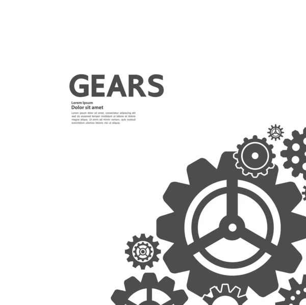 Gears creative idea set grand vector illustration. — Stock Vector
