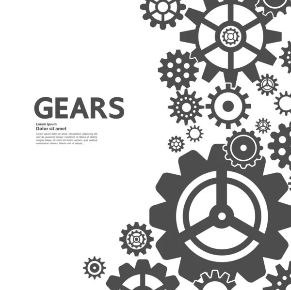 Gears creative idea set grand vector illustration5. — Stock Vector