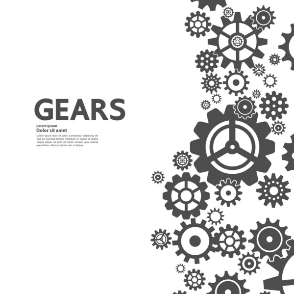 Gears creative idea set grand vector illustration. — Stock Vector