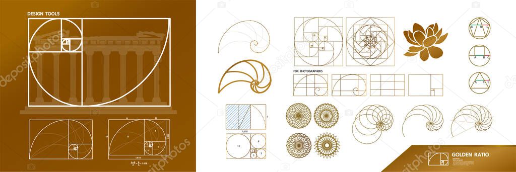 Golden ratio for creative design vector illustration.