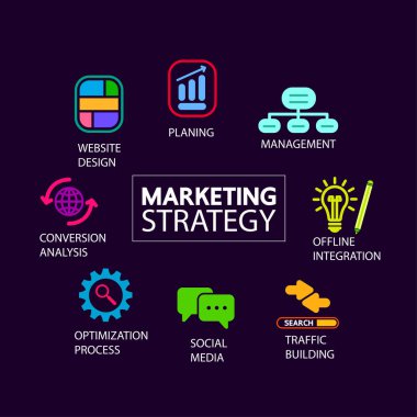 İş ve başarı hedefi ve hedef vektör çizimi.