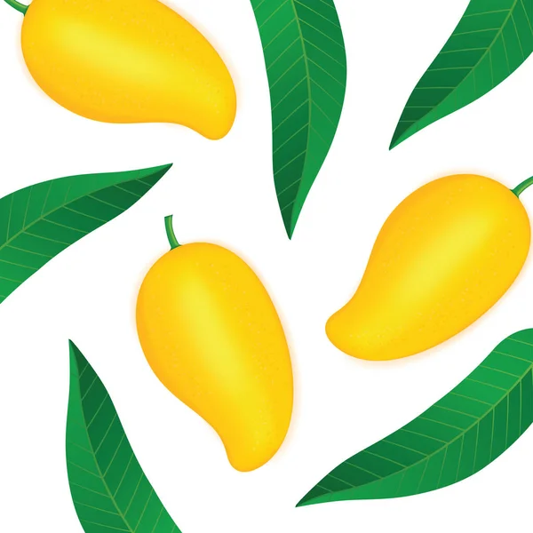 Mango Φρέσκα Φρούτα Γραφική Διανυσματική Απεικόνιση — Διανυσματικό Αρχείο