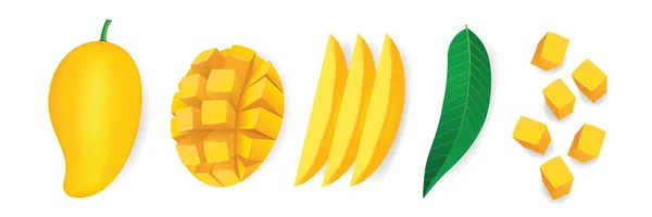 Illustration Vectorielle Graphique Fruits Frais Mangue — Image vectorielle