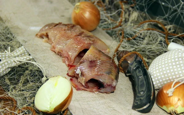 Peixe Saboroso Depois Uma Viagem Pesca Bem Sucedida — Fotografia de Stock