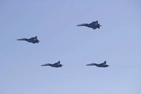 Rússia Krasnoyarsk Outubro 2018 Mostrar Aeronaves Militares — Fotografia de Stock