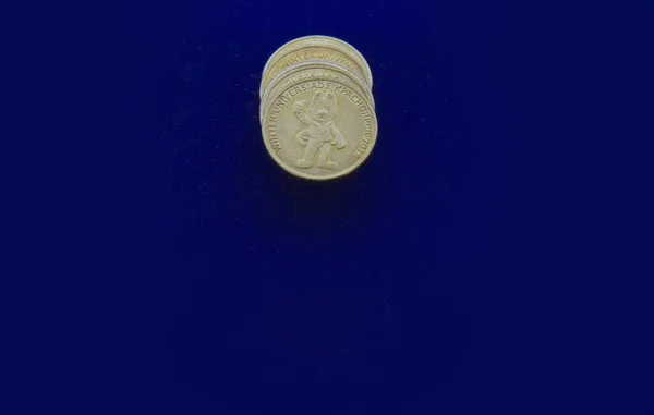 Νομίσματα Έμβλημα Της Πανεπιστημιάδα — Φωτογραφία Αρχείου