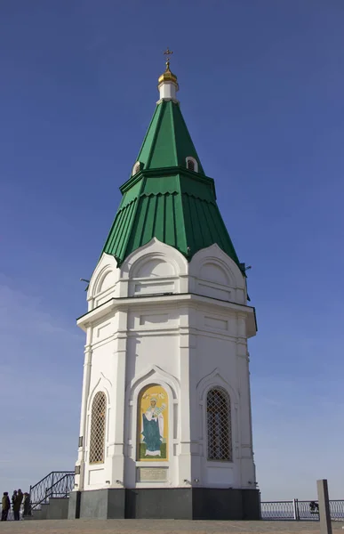 Rusland Krasnojarsk Februari 2019 Russia Krasnojarsk Februari 2019 Chapel Krasnojarsk — Stockfoto