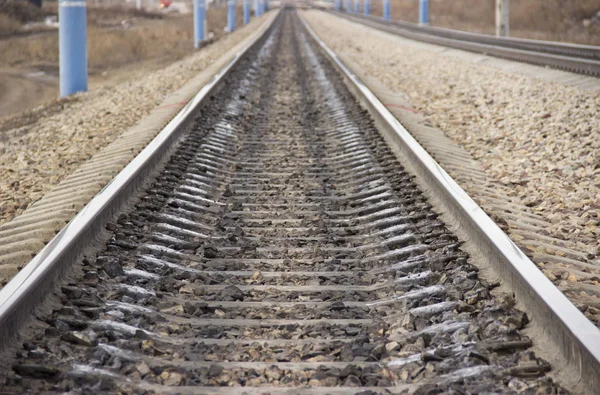 Linha ferroviária — Fotografia de Stock