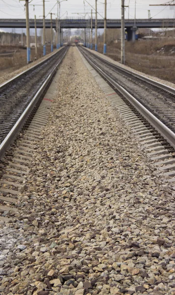 Linha ferroviária — Fotografia de Stock
