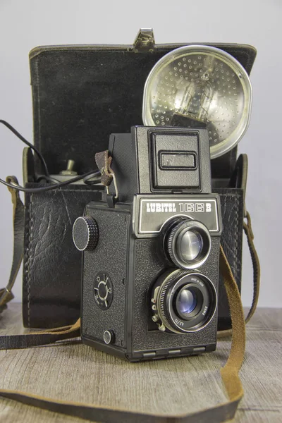 Russia, Krasnoyarsk, April 2019:  vintage camera Lubitel166B — Stock Photo, Image