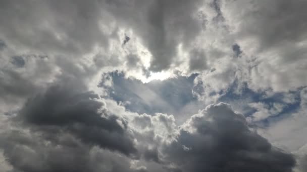 Wolken Bewegen Snel Lucht — Stockvideo