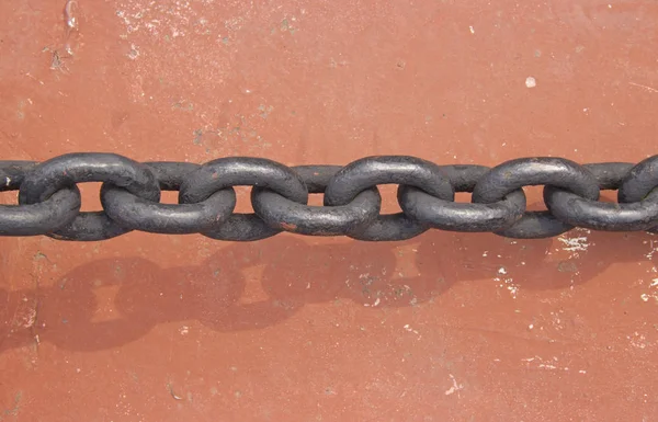 Links of the old anchor chain — Stock Photo, Image