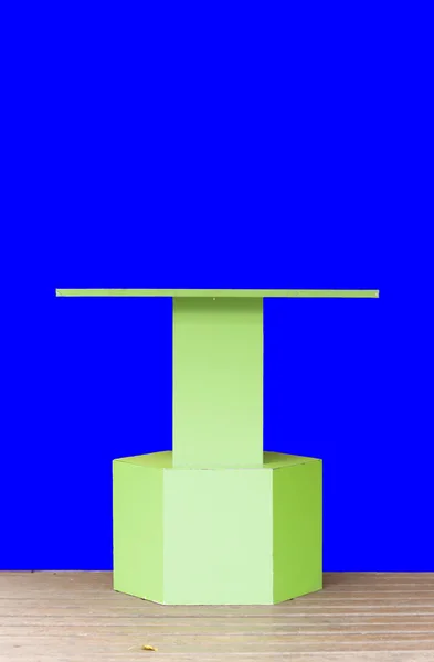 Podium for presentations on a blue background — Stock Photo, Image