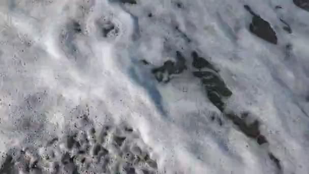 Приплив Морської Хвилі Піни Води — стокове відео