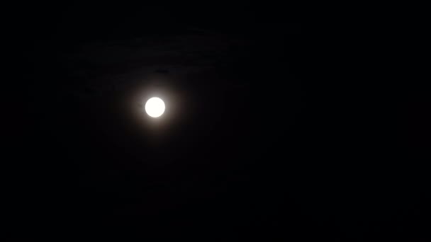 Přírodní Fenomén Úplněk Měsíc Noční Obloha Pohyb Měsíce Obloze Magický — Stock video