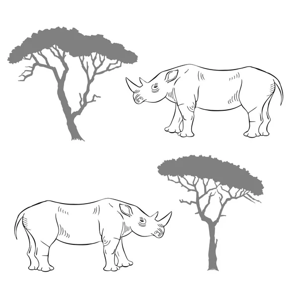 Padrão sem costura com animais savana —  Vetores de Stock