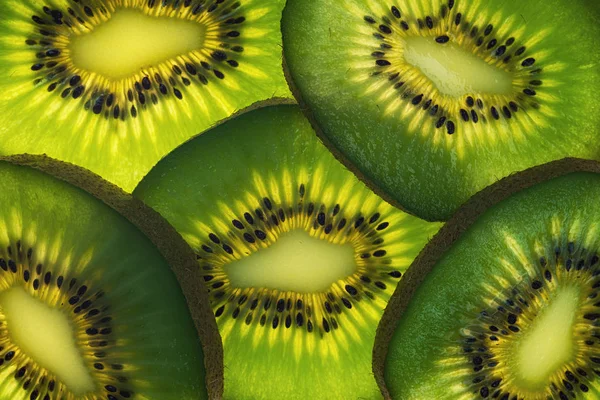 beyaz arka plan üst görünümünde kivi dilimi