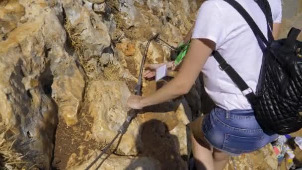 Caminhadas na montanha, arbel — Vídeo de Stock