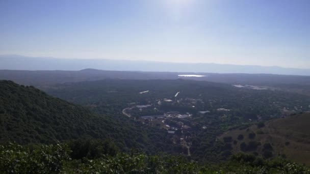 Пейзажи с Голанскими высотами Израиля — стоковое видео