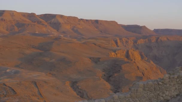 Mar muerto y desierto paisaje israel — Vídeos de Stock