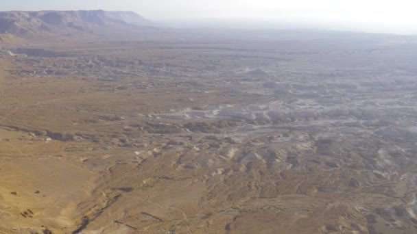 Mar morto e paisagem do deserto israel — Vídeo de Stock