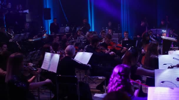 Concerto sul palco del teatro — Video Stock