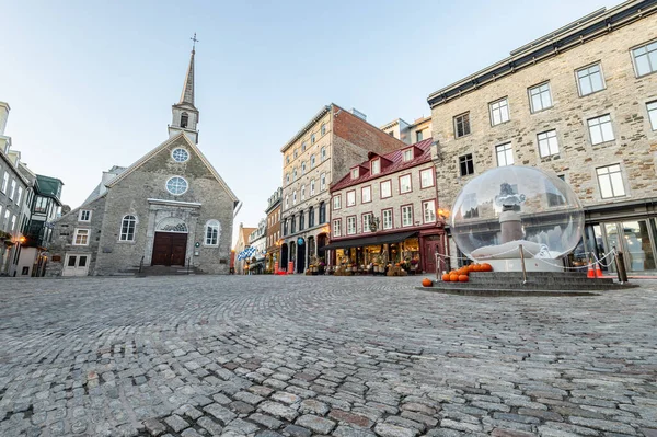 Quebec City Canada Ottobre 2019 Chiesa Place Royale Notre Dame — Foto Stock