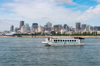 Montreal, CA - 21 Temmuz 2019. Montreal 'den Parc Jean Drapeau' ya nehir servisi
