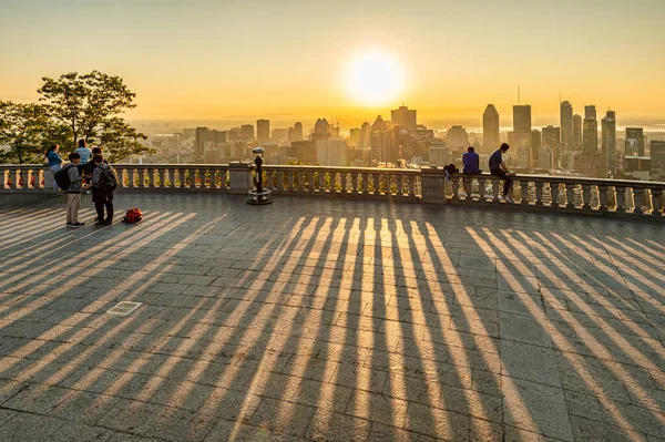 Montreal Září 2019 Montreal Skyline Kondiaronku Belvedere Při Východu Slunce — Stock fotografie