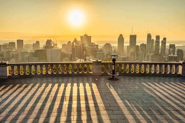 Montreal Září 2019 Montreal Skyline Kondiaronku Belvedere Při Východu Slunce — Stock fotografie
