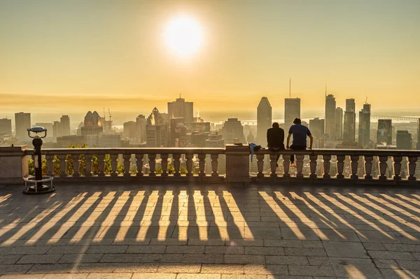 Montreal Září 2019 Montreal Skyline Kondiaronku Belvedere Při Východu Slunce — Stock fotografie