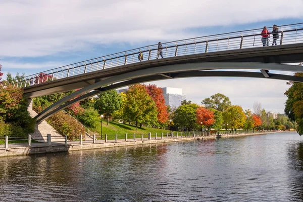 Ottawa Octubre 2019 Orillas Del Canal Rideau Temporada Otoño — Foto de Stock