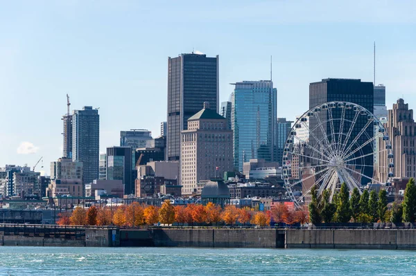 Montreal Canadá Octubre 2019 Montreal Skyline Desde Parc Jean Drapeau —  Fotos de Stock