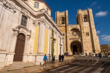 Lizbon, Portekiz - 2 Mart 2020: Lizbon Katedrali (Se de Lisboa)