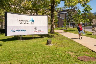 Montreal, CA - 5 Eylül 2019: Montreal Üniversitesi imzası