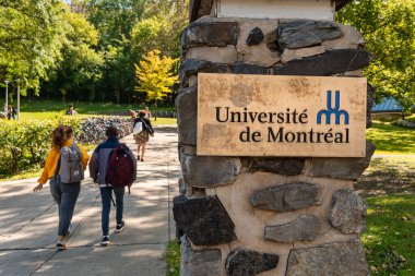 Montreal, CA - 5 Eylül 2019: Montreal Üniversitesi imzası