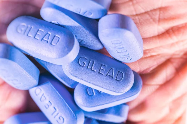 Montréal Octobre 2015 Des Pilules Gilead Truvada Main — Photo