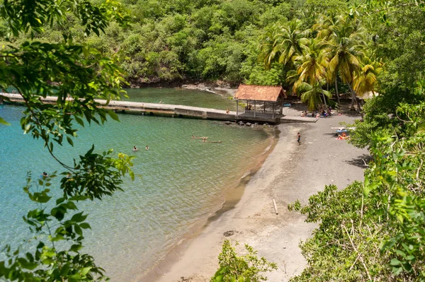 Anse Noire Martinica Agosto 2019 Vista Superior Playa Anse Noire — Foto de Stock