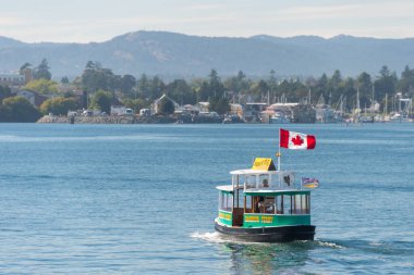 Victoria, BC, Kanada - 9 Eylül 2017: Victoria Limanında Su Taksisi