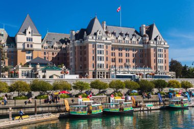 Victoria, British Columbia, Kanada - 11 Eylül 2017 Fairmont İmparatoriçe Oteli