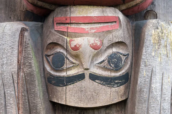 Victoria Canada September 2017 Detail Totem Pole Located Mungo Martin — Stock Photo, Image