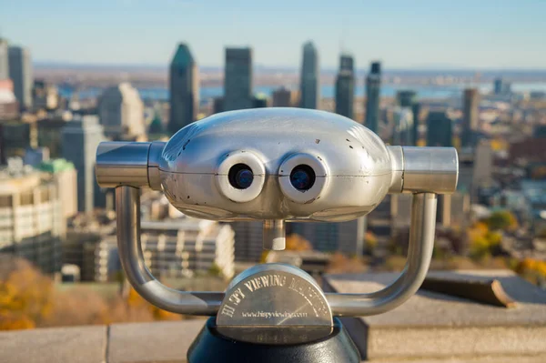 Montreal Noviembre 2016 Máquinas Visualización Spy Con Vistas Horizonte Montreal —  Fotos de Stock