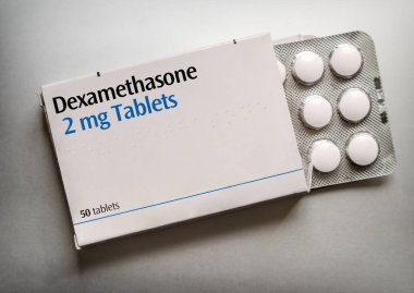 Box of Dexamethasone Tablets (artistic rendering) clipart