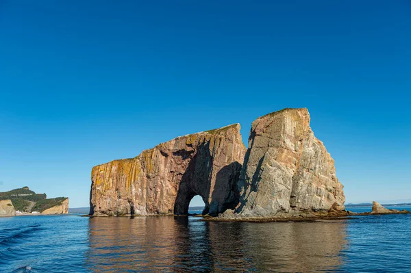 Gaspe Yarımadası 'ndaki Rocher Perce rock, Quebec, Gaspesie, Kanada
